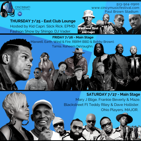 Cincinnati Music Festival Saturday Tickets 24th July Paul Brown